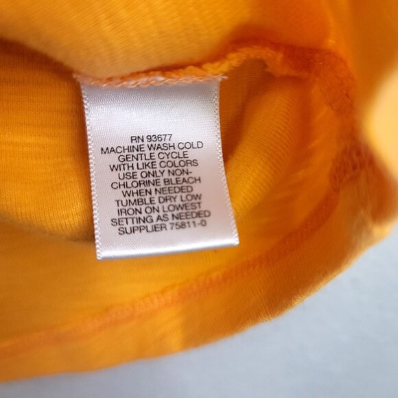 Liz Claiborne Womens Orange Henley Tank Top Two Front Button Pockets Medium - Picture 6 of 7
